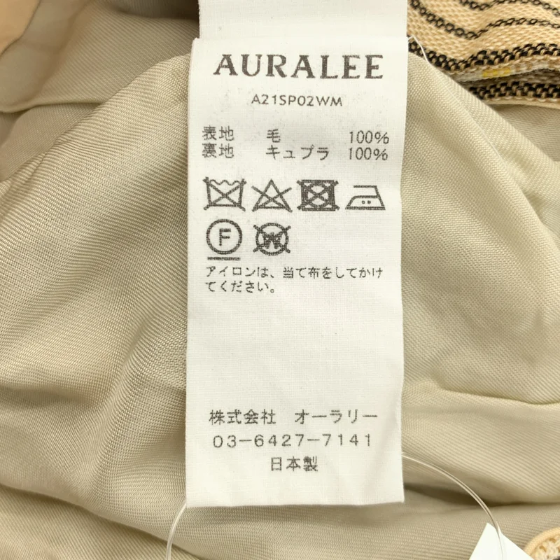 AURALEE / オーラリー | HARD TWIST ORGANIC WOOL MESH CHECK SLACKS チェック スラックス パンツ | 1 | レディース