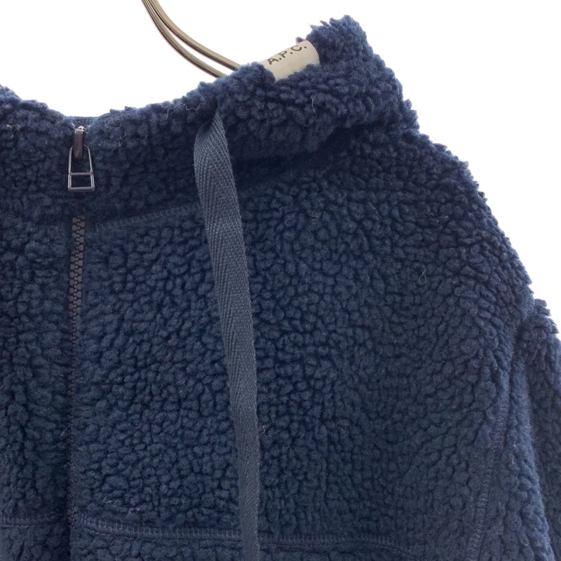 A.P.C. / アーペーセー | ロゴ ボア ジップ パーカ ジャケット | S | レディース