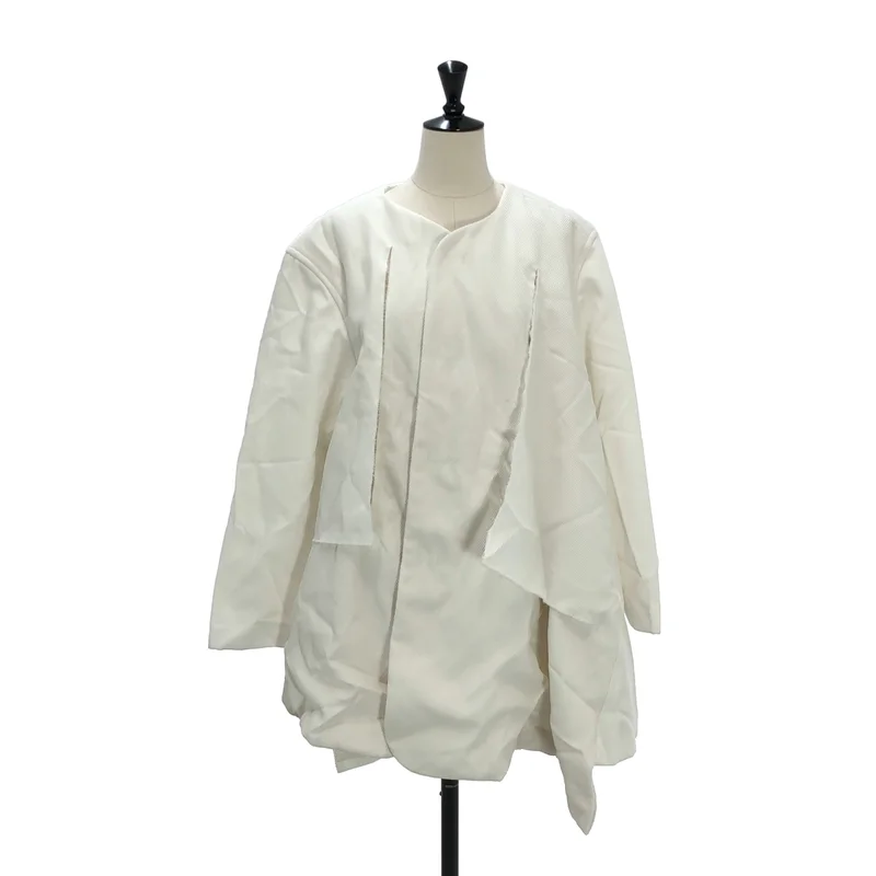 COMME des GARCONS / コムデギャルソン | 2026SS | アシンメトリー ノーカラー ロングジャケット | S | レディース