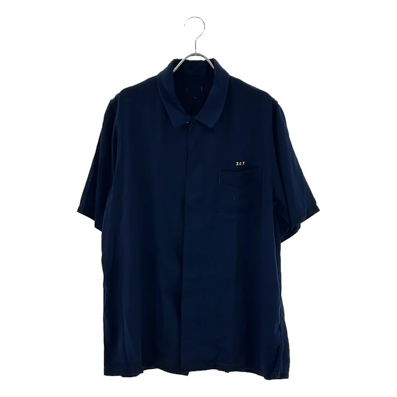 visvim / ビズビム | 2020SS | FREE EDGE SHIRT / インディゴ染め ステンシル プリント オープンカラー レーヨンシャツ | 3 | メンズ