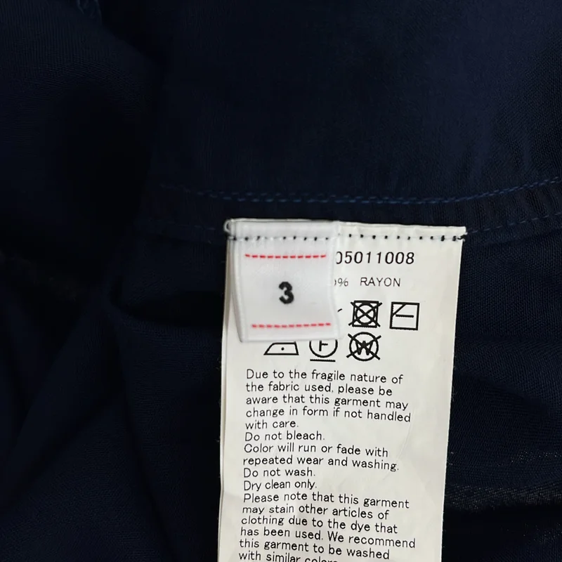 visvim / ビズビム | 2020SS | FREE EDGE SHIRT / インディゴ染め ステンシル プリント オープンカラー レーヨンシャツ | 3 | メンズ