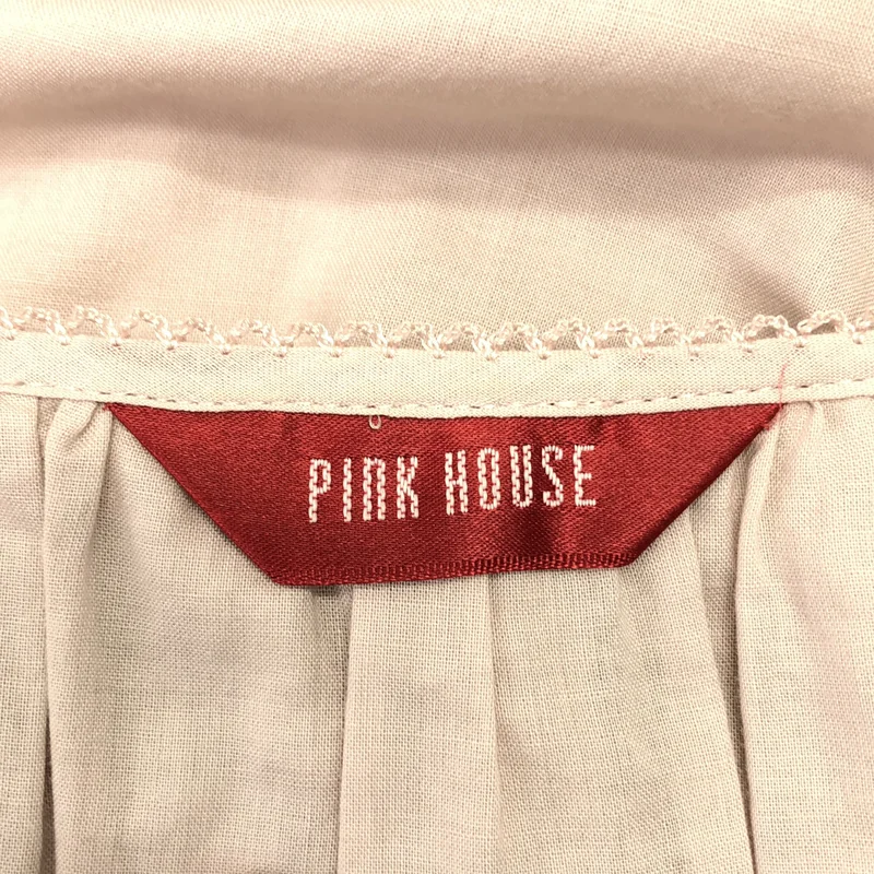 PINK HOUSE / ピンクハウス | 特殊加工 フリル ラウンドカラー シャツ |