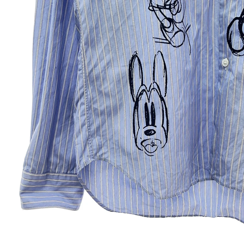 COMME des GARCONS HOMME DEUX / コムデギャルソンオムドゥ | 2020AW | × DISNEY / コットン ストライプ ミッキーマウス プリントシャツ | M | メンズ