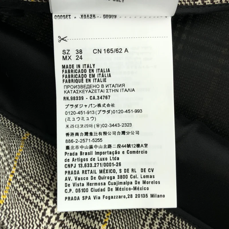 miu miu / ミュウミュウ | ウール チェック チェーン プリーツスカート | 38 | レディース