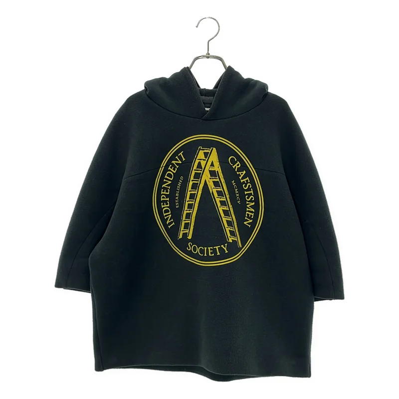 RAF SIMONS / ラフシモンズ | 2011AW | INDEPENDENT CRAFTSMEN SOCIETY プリント ハーフスリーブ パーカー | 46 | メンズ