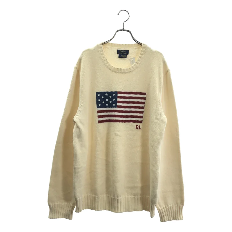 POLO RALPH LAUREN / ポロラルフローレン | アイコニック フラッグ プルオーバー ニット | L | メンズ