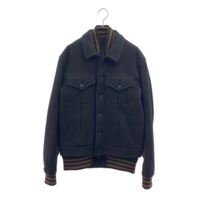 GIVENCHY / ジバンシィ | 2011AW | ウールメルトン レイヤードスタジャン ジャケット | 44 | メンズ