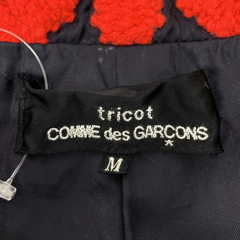 tricot COMME des GARCONS / トリココムデギャルソン | 2001AW | エンブロイダリー 丸襟 シングルブレスト ジャケット / 総裏地 | M | レディース