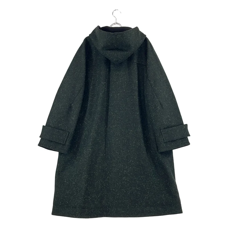 【美品】  OVERCOAT / オーバーコート | YOKE SLEEVE OVERCOAT WITH HOOD IN SPECKLED WOOL MELTON ダッフルコート | 0 | グリーン | メンズ OVERCOAT / オーバーコート | YOKE SLEEVE OVERCOAT WITH HOOD IN