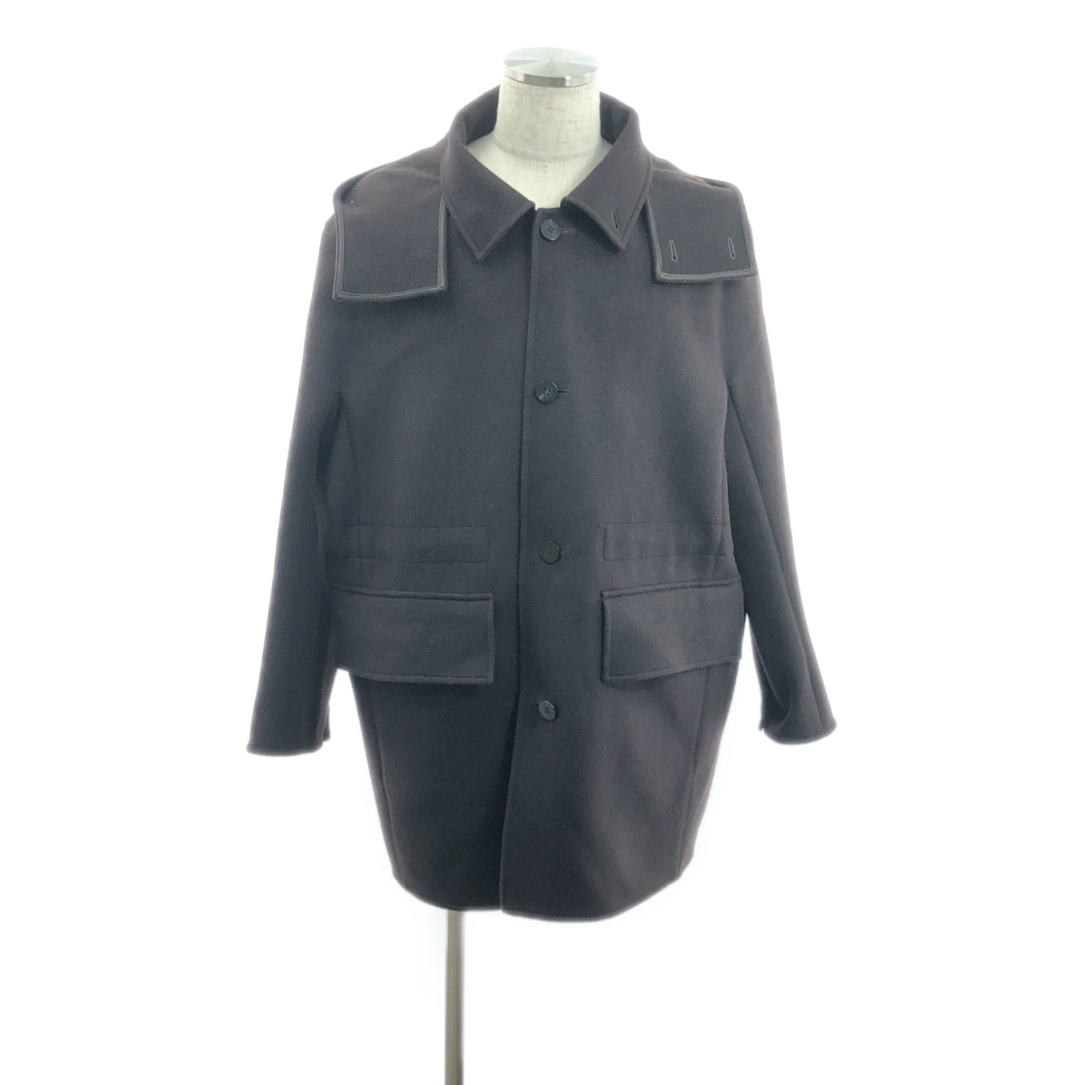 OVERCOAT / オーバーコート | Beaver Wool Short Coat With Removable
