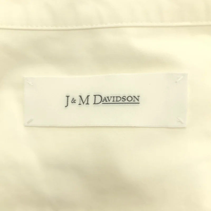 J&M DAVIDSON / ジェイアンドエムデヴィッドソン | コットン ロングリボン 変形 バンドカラーシャツ | 10 | レディース