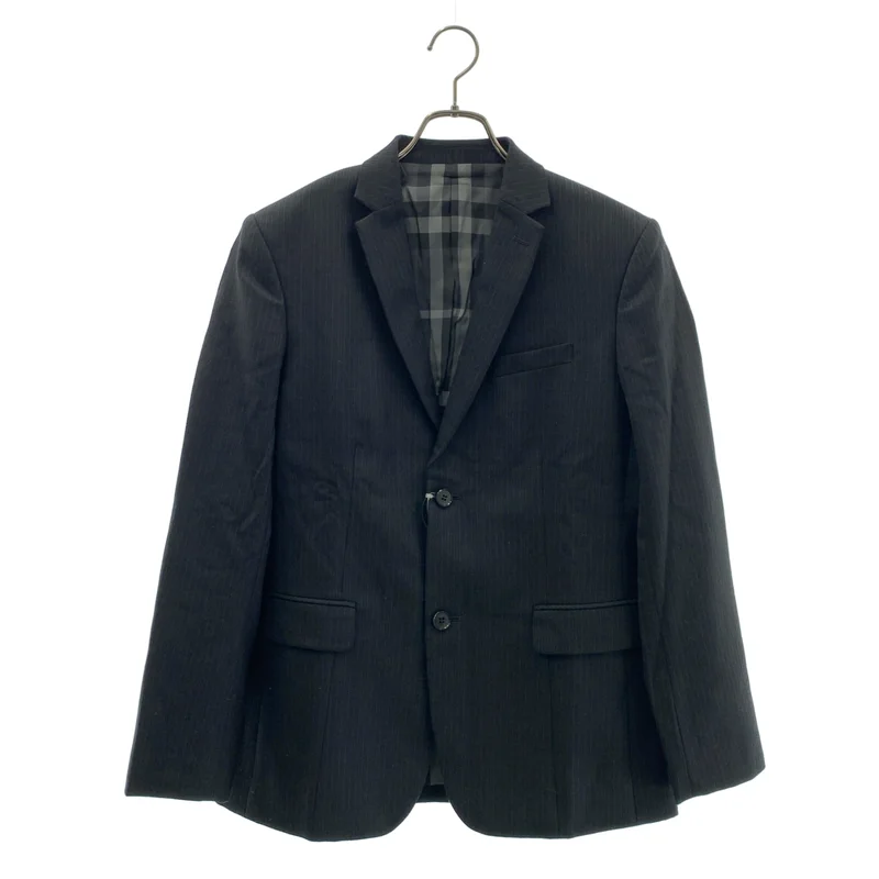 BURBERRY LONDON / バーバリーロンドン | ストライプ ロゴボタン シングル テーラードジャケット / 総裏地 | 170 | メンズ