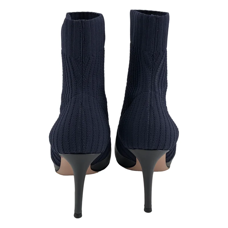 Gianvito Rossi / ジャンヴィトロッシ | ポインテッドトゥ ショートブーツ | 37 | レディース