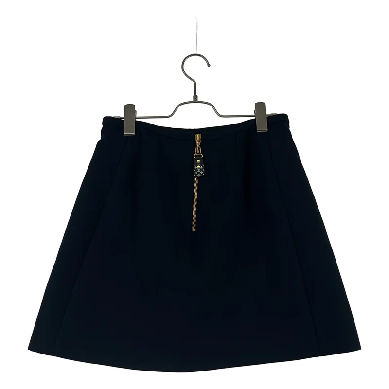 Louis Vuitton / ルイヴィトン | 2022SS | シルク ウール スパンコール モノグラムストラップ スカート | 38 | レディース