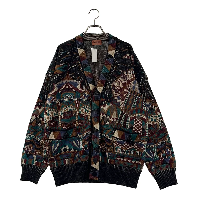 MISSONI / ミッソーニ | ウール 総柄 Vネック ニットカーディガン |