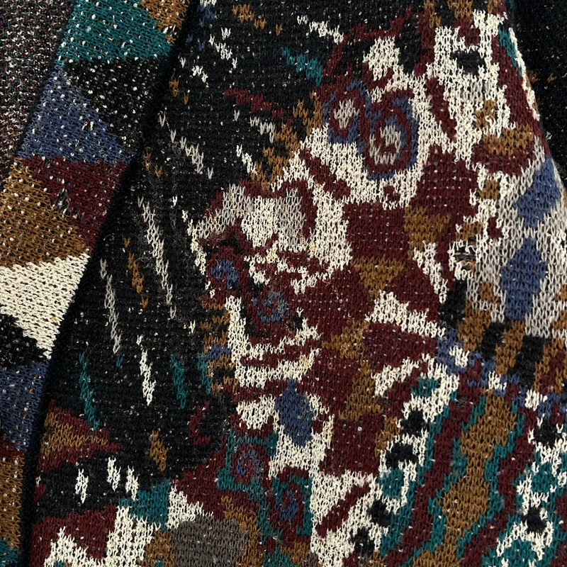 MISSONI / ミッソーニ | ウール 総柄 Vネック ニットカーディガン |
