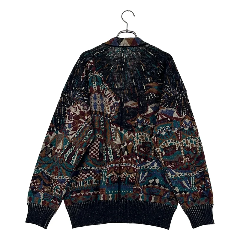 MISSONI / ミッソーニ | ウール 総柄 Vネック ニットカーディガン |