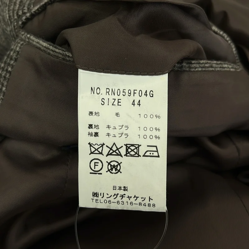 RING JACKET / リングヂャケット | CANONICO  ウール チェック 3B テーラードジャケット | 44 | メンズ