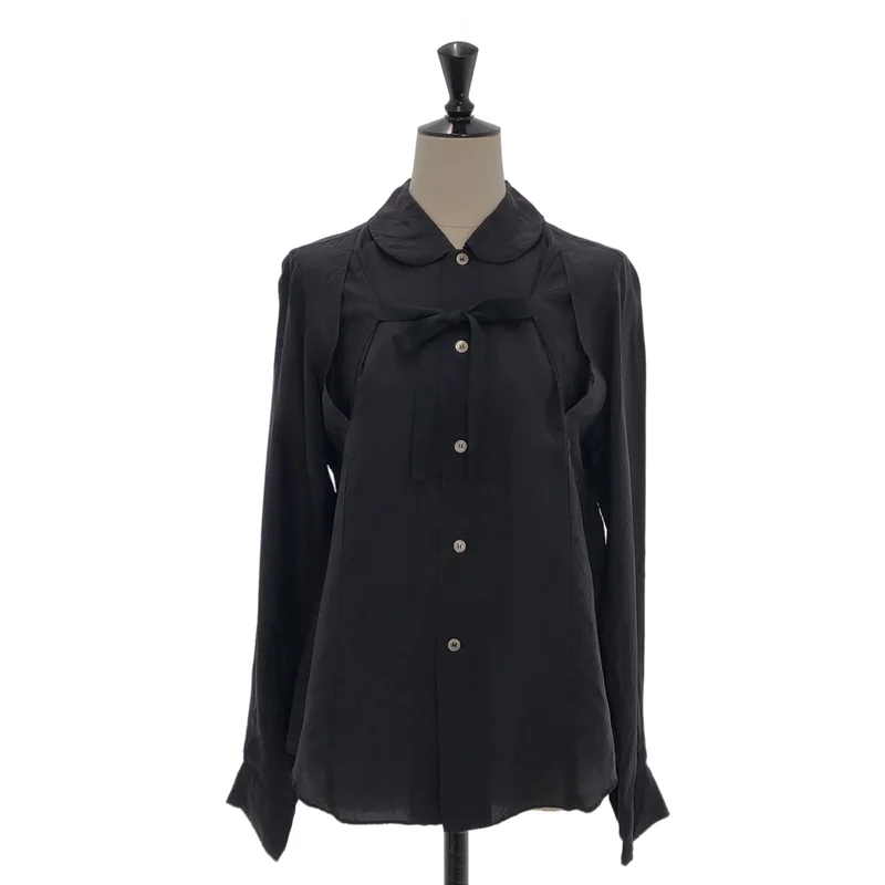 robe de chambre COMME des GARCONS / ローブドシャンブルコムデギャルソン | 2002SS | キュプラ 丸襟 カットアウト シャツ | S | レディース
