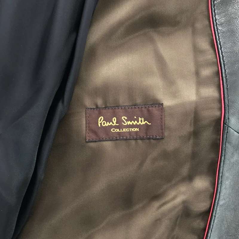 Paul Smith COLLECTION / ポールスミスコレクション | 羊革 ラムレザー 中綿 ジップ ジャケット / ファーフード着脱可 | M | メンズ