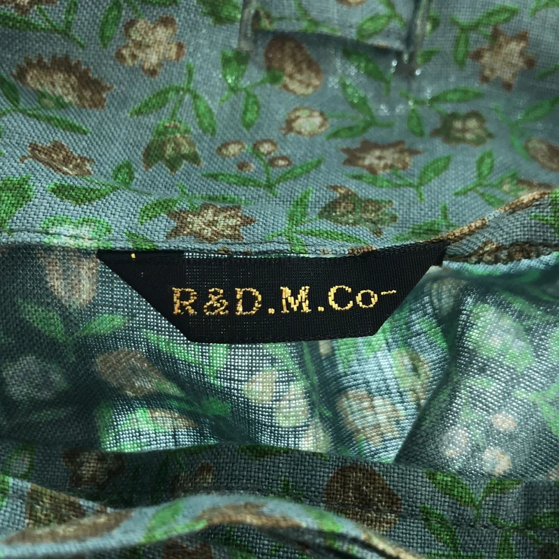 R&D.M.Co / オールドマンズテーラー | リネン フラワープリント ドローストリング ワイドスカート |
