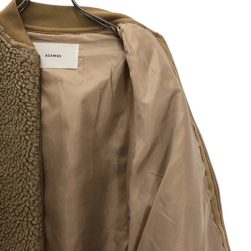 ADAWAS / アダワス | FAKE MOUTON BOMBER ジャケット | F | レディース