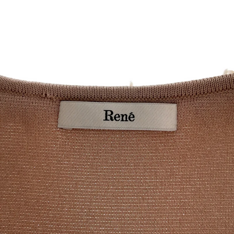 Rene / ルネ | ノーカラー ジップアップ ニットワンピース | 38 | レディース
