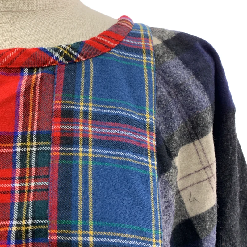 JUNYA WATANABE COMME des GARCONS / ジュンヤワタナベ | 2013AW | 異素材 切替 総柄 パッチワーク カットソー | S | レディース