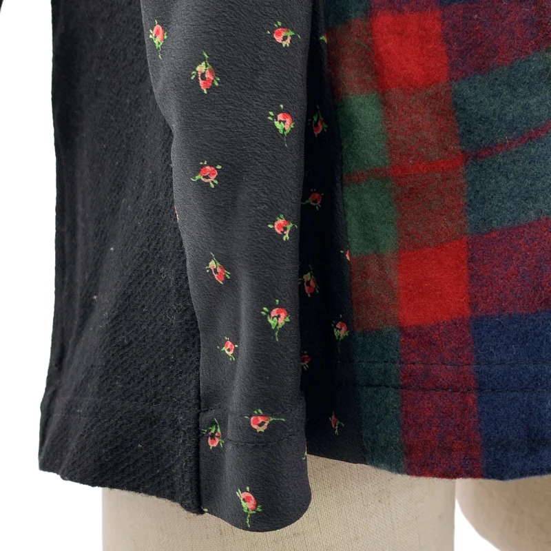 JUNYA WATANABE COMME des GARCONS / ジュンヤワタナベ | 2013AW | 異素材 切替 総柄 パッチワーク カットソー | S | レディース