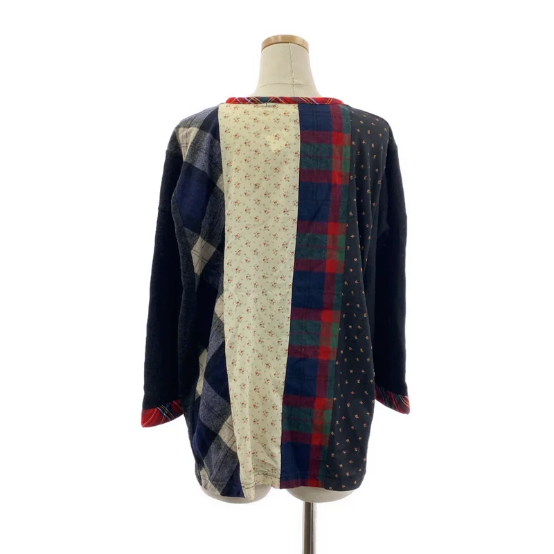 JUNYA WATANABE COMME des GARCONS / ジュンヤワタナベ | 2013AW | 異素材 切替 総柄 パッチワーク カットソー | S | レディース