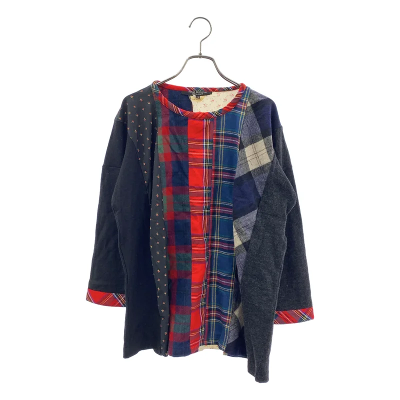 JUNYA WATANABE COMME des GARCONS / ジュンヤワタナベ | 2013AW | 異素材 切替 総柄 パッチワーク カットソー | S | レディース