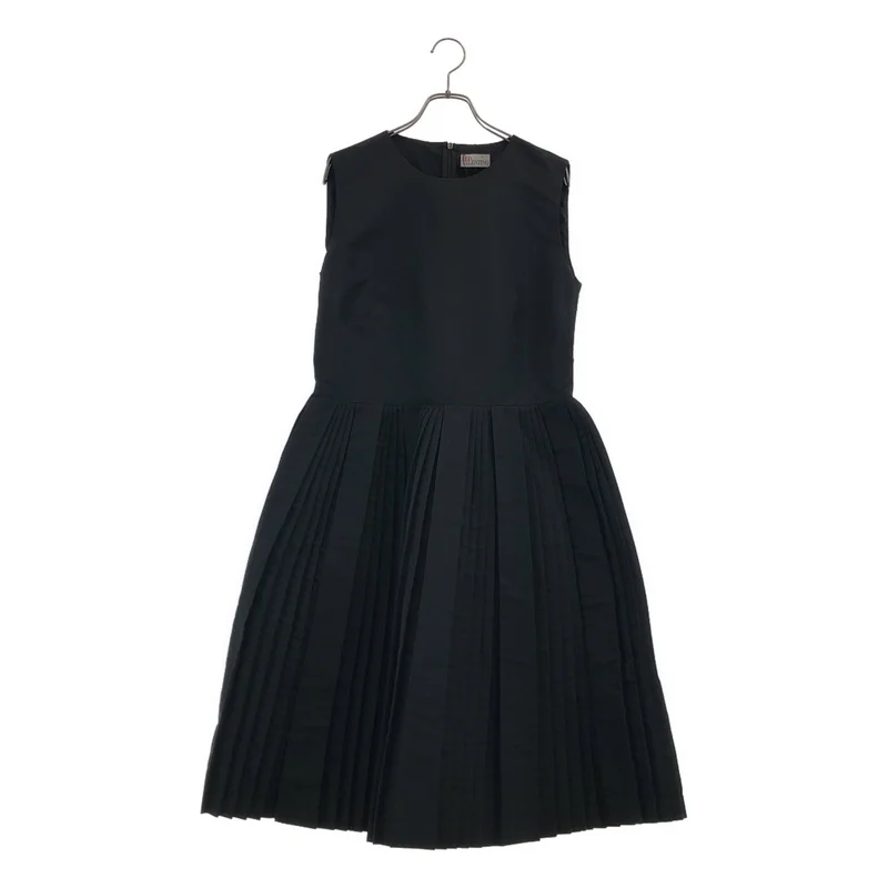 RED VALENTINO / レッドヴァレンティノ | プリーツ ノースリーブ ワンピース | 48 | レディース