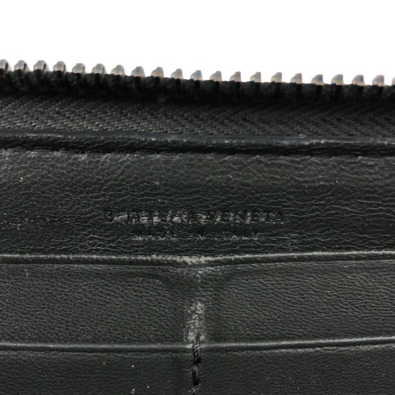 BOTTEGA VENETA / ボッテガヴェネタ | イントレチャートレザー パイソン切り替え ラウンドジップ ロングウォレット |