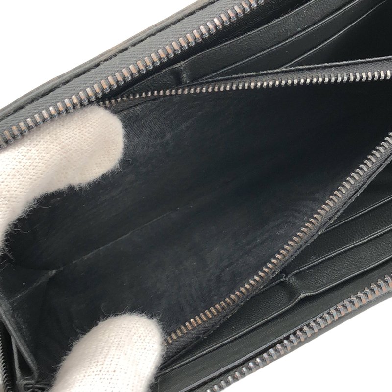 BOTTEGA VENETA / ボッテガヴェネタ | イントレチャートレザー パイソン切り替え ラウンドジップ ロングウォレット |