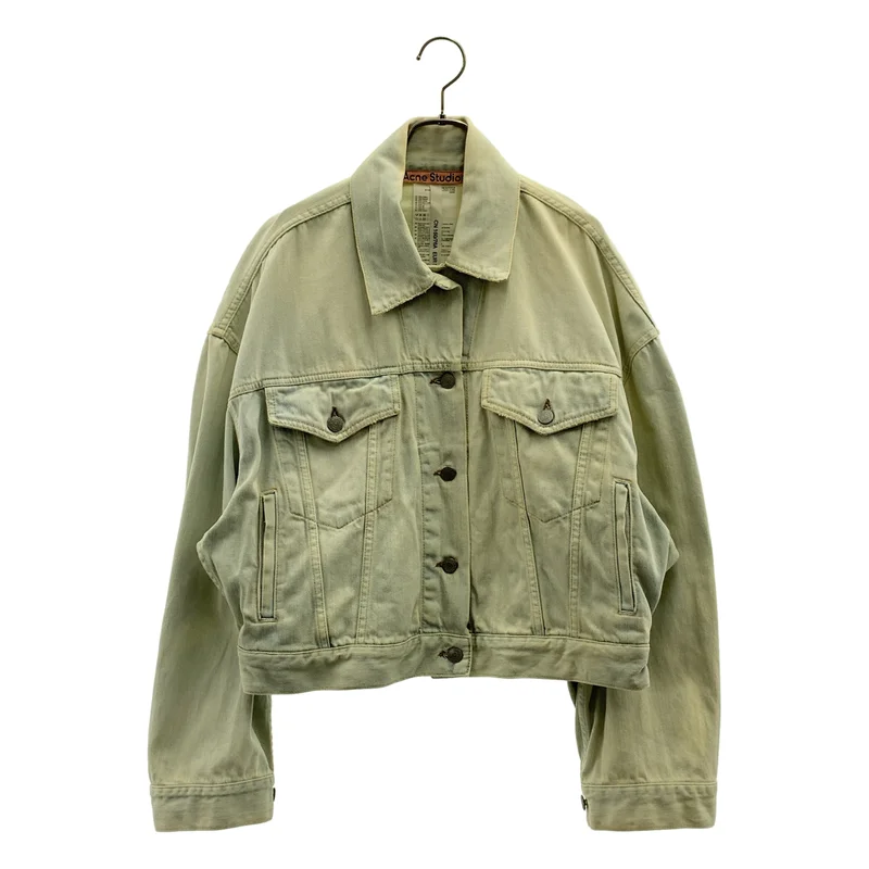 Acne Studios / アクネストゥディオズ | コットン オーバーサイズ クロップド フィット デニムジャケット | EUR32 | レディース