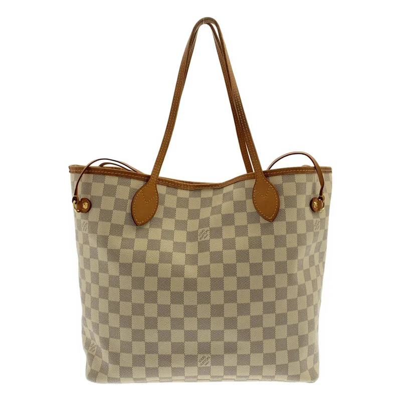 Louis Vuitton / ルイヴィトン | ポーチ付き ダミエアズール ネヴァーフル ダミエキャンバス レザートートバッグ |
