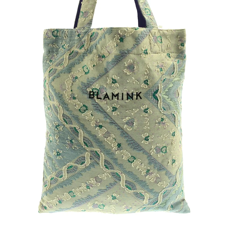 BLAMINK / ブラミンク | ロゴ 刺しゅう ジャガード トートバッグ |