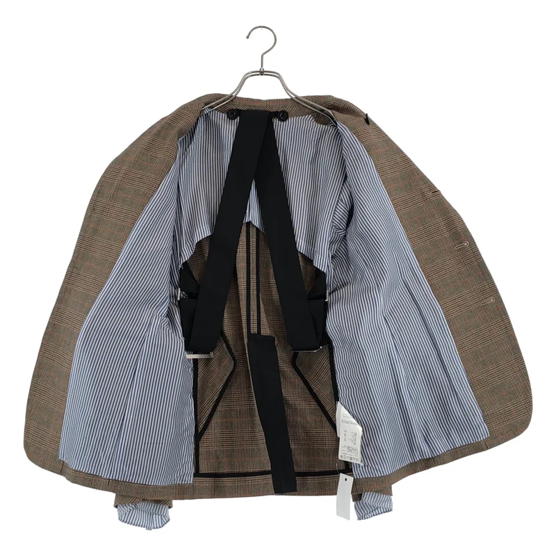 sacai / サカイ | グレンチェック レイヤードスリーブ テーラードジャケット | 1 | レディース
