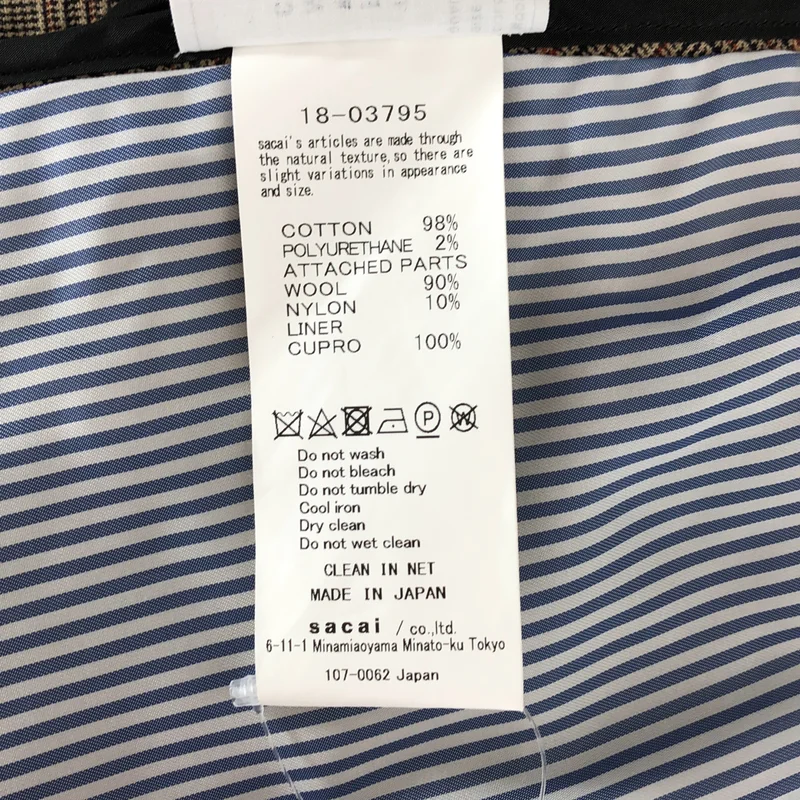 sacai / サカイ | グレンチェック レイヤードスリーブ テーラードジャケット | 1 | レディース