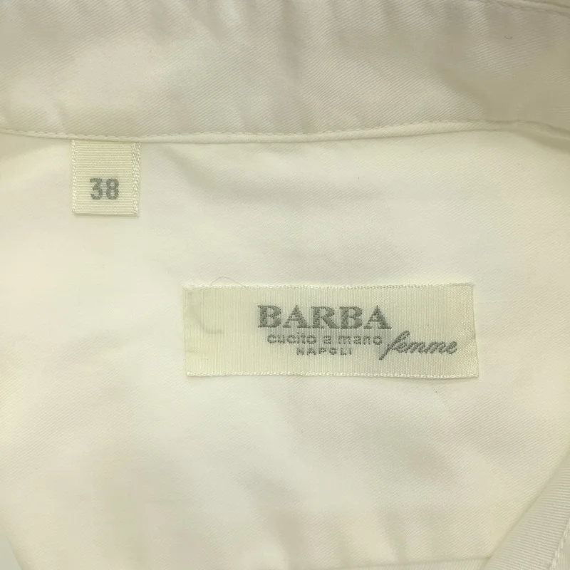 BARBA / バルバ | コットン ロゴボタン シャツ ブラウス | 38 | レディース