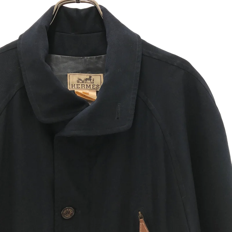 HERMES / エルメス | ギャザー ロング コート | 46 | メンズ