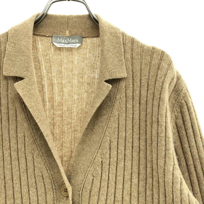 Max Mara / マックスマーラ | ウール リブニットカーディガン | M | レディース