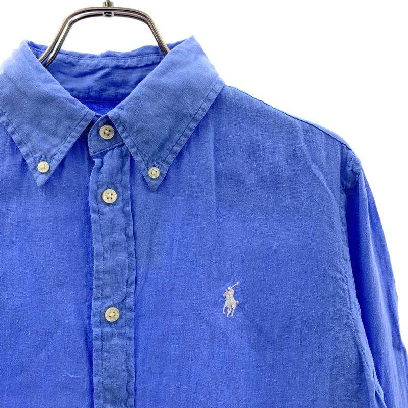 RALPH LAUREN / ラルフローレン | RELAXED FIT リネン ボタンダウンシャツ | M | レディース