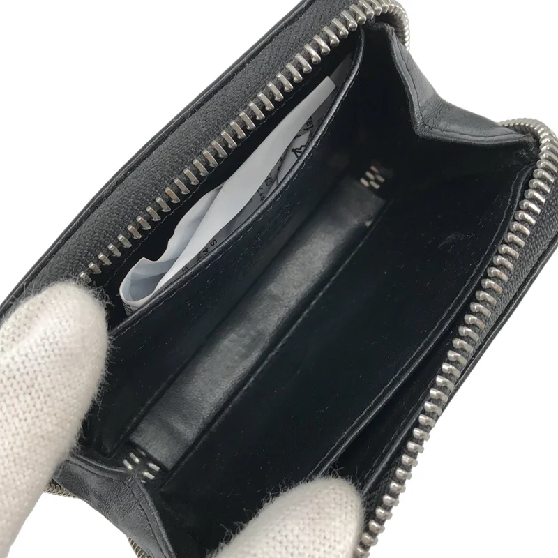 Maison Margiela / メゾンマルジェラ | パテントレザー ラウンドジップ ミニウォレット |