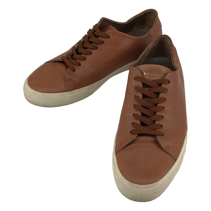 BRUNELLO CUCINELLI / ブルネロクチネリ | レザー ローカット スニーカー | 42 | メンズ