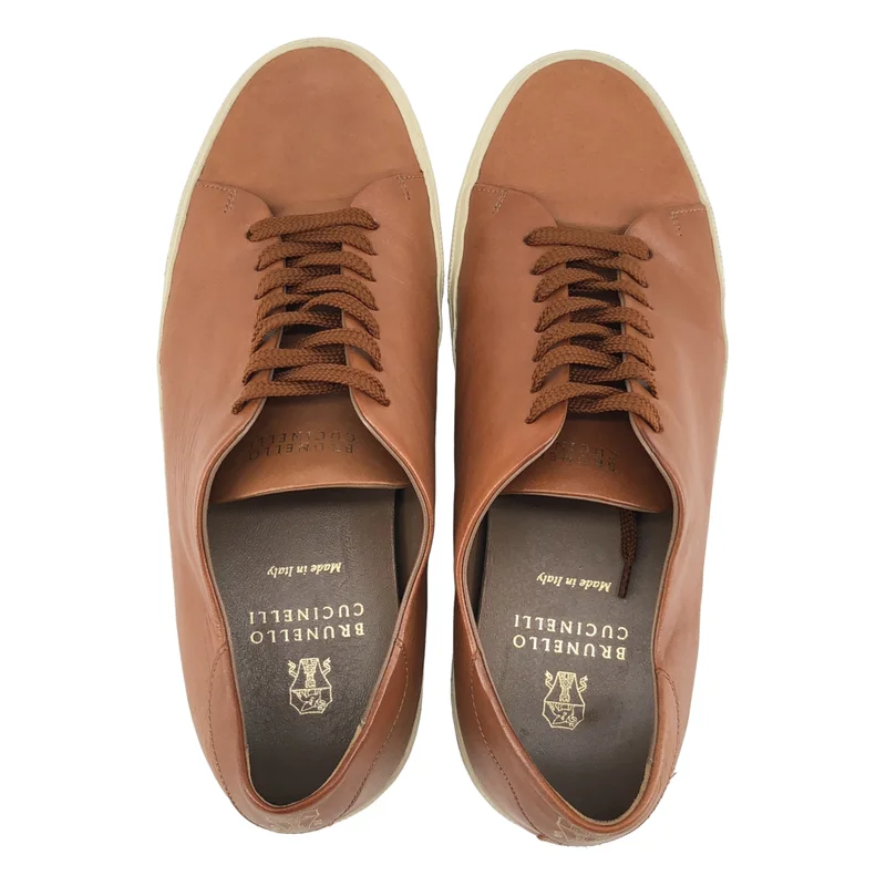 BRUNELLO CUCINELLI / ブルネロクチネリ | レザー ローカット スニーカー | 42 | メンズ