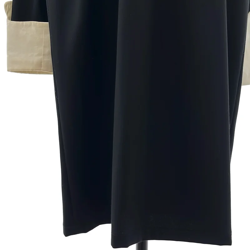 MM6 Maison Margiela / エムエムシックスメゾンマルジェラ | ウール混 変形襟 ギャザーワンピース | 38 | レディース