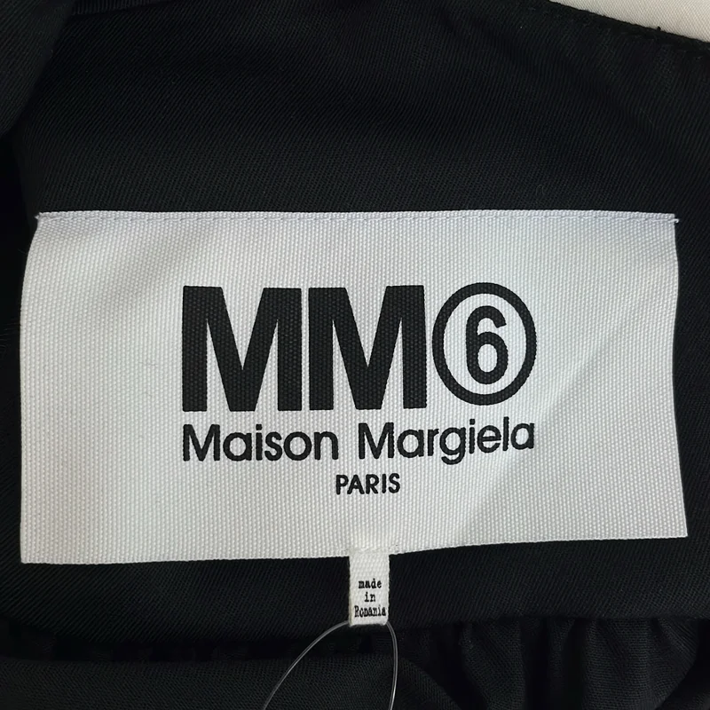 MM6 Maison Margiela / エムエムシックスメゾンマルジェラ | ウール混 変形襟 ギャザーワンピース | 38 | レディース