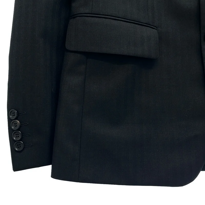 COMME des GARCONS HOMME DEUX / コムデギャルソンオムドゥ | 2025AW | ストライプ シングルブレスト テーラードジャケット / ロゴ総裏地 | S | メンズ