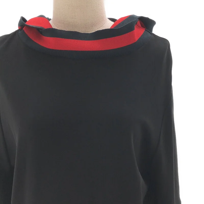 GUCCI / グッチ | レーヨン シェリーライン ハーフスリーブ フーデッドワンピース | M | レディース
